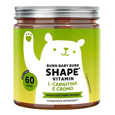 Bears With Benefits Burn Baby Burn Shape Vitamin L-Carnitina e Cromo 60 Caramelle Gommose