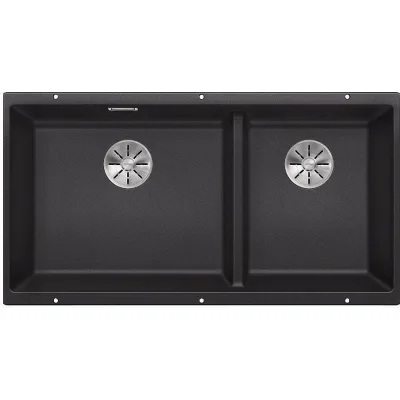 PRONTA CONSEGNA - Blanco | Lavello due vasche SUBLINE 480/320-U 1519474 finitura antracite da 85.5x46 cm - Sottotop