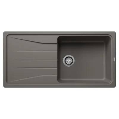 Blanco Lavello una vasca con gocciolatoio SONA XL 6 S 1527341 finitura grigio vulcano da 100x50 cm - Sopratop