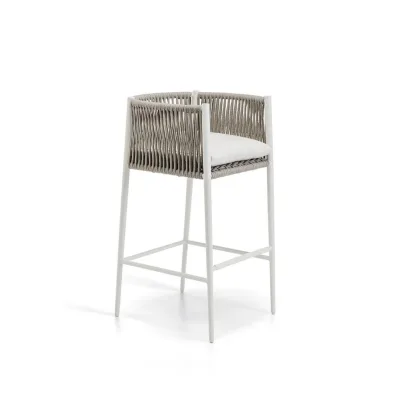 Unopiù Sgabello LUCE in alluminio e corda - Con o senza cuscino - IN PROMOZIONE FINO AL 6/07