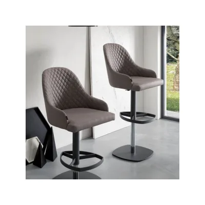 Ozzio Sgabello girevole Dylan art. S509 con struttura in metallo e seduta in tessuto