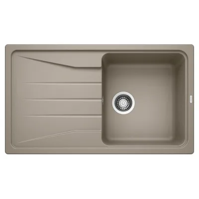 Blanco | Lavello una vasca con gocciolatoio SONA 5 S 1519678 finitura tartufo da 86x50 cm - Sopratop