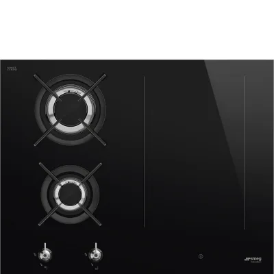 Smeg S Piano cottura misto induzione/gas PM3643D in vetroceramica nero da 65 cm - IN PROMOZIONE FINO AL 6/07