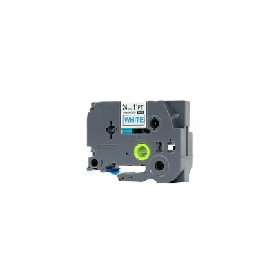 NASTRO COMPATIBILE BROTHER LAMINATO TZ-253 TZe-253 TESTO BLU SU BIANCO 24mmX8mt TZ253 LAMINATO ALTA QUALITA'
