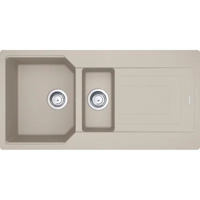 Franke Lavello una vasca con vaschetta e gocciolatoio Urban Incasso UBG 651 114.0686.777 in fragranite sahara da 100x50 cm