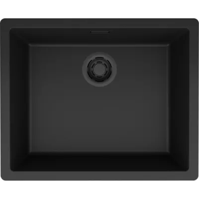 Elleci Lavello una vasca ZEN-F 105 LKZ10586F01 finitura composito K86 nero da 54.8x44.8 cm