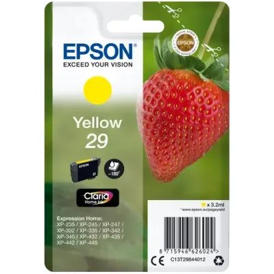 Cartucce Epson 29 serie Fragola nero e colore - Giallo