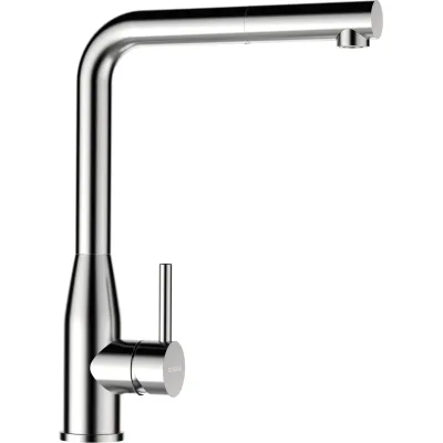 Schock Miscelatore monocomando con doccetta KETO CON DOCCIA 518120EDM finitura acciaio inox massiccio