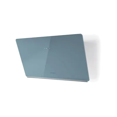 Faber Cappa a parete GLAM LIGHT ZERO DRIP DB A80 330.0615.675 finitura vetro blu polvere da 80 cm