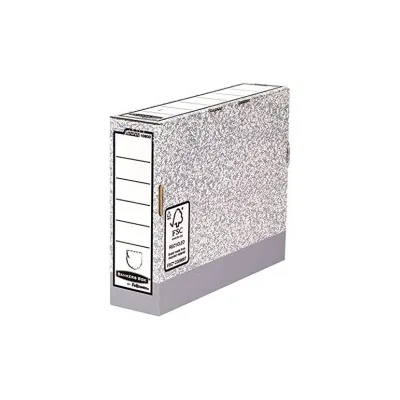 Fellowes Bankers Box Ultimate File Box 80 mm A4 Fastfold Self Assembly Cartone riciclato certificato FSC Colore grigio