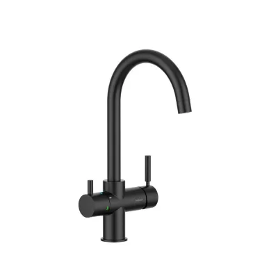 ProAcqua Miscelatore doppio comando a 5 vie OMIN 1801060 finitura nero opaco - con set depuratore