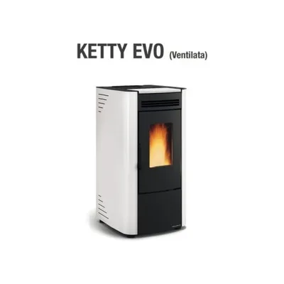 Stufa A Pellet La Nordica Extraflame Mod. Ketty Evo 6,5 Kw Bianco