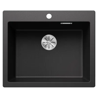 Blanco Lavello a una vasca PLEON 6 Total Black 2521678 finitura antracite da 61x51 cm - Sopratop