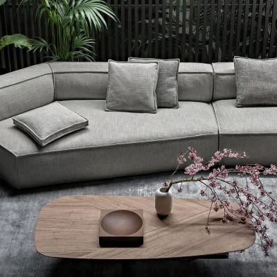 Bonaldo Tavolino Kumo con struttura in metallo e piano a scelta da 151 cm e h. 36 cm