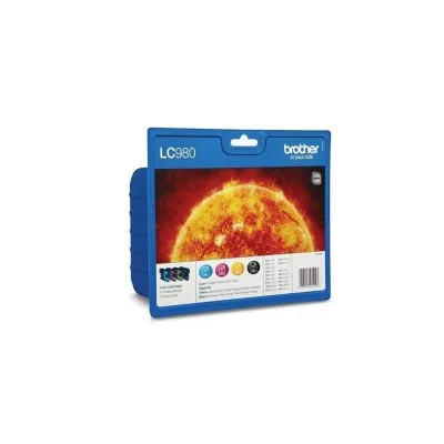 MULTIPACK 04 CARTUCCIA ORIGINALE BROTHER LC-980 BK C M Y MFC 290C Dcp585Cw