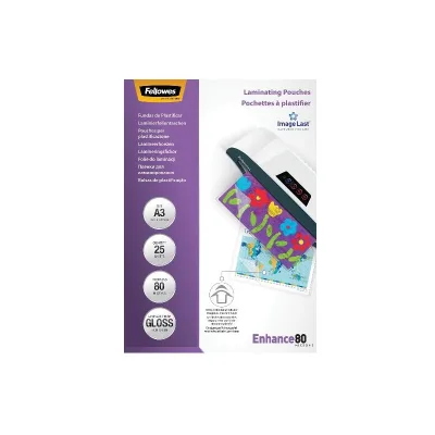 FELLOWES LEONARDI CF25ENHANCE80 POUCHES LUCIDE A3 5396403