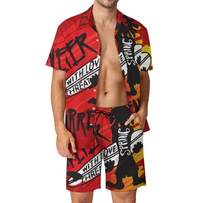 Completo da uomo con camicia e pantaloncini