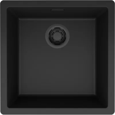 Elleci Lavello una vasca ZEN-F 102 LKZ10286F01 finitura composito K86 nero da 44.8x44.8 cm
