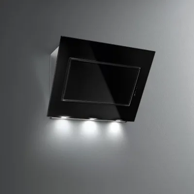 Falmec Cappa a parete Quasar finitura acciaio inox e vetro nero da 60 cm - IN PROMOZIONE CON VOUCHER FINO AL 6/07