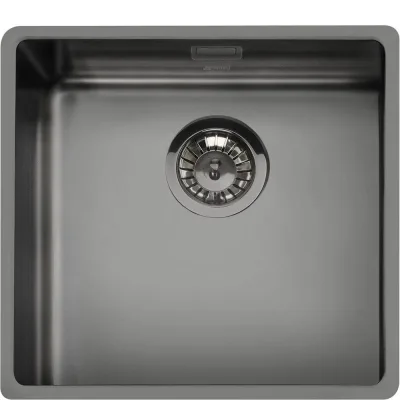 Smeg S Lavello una vasca VSTR50DKX finitura acciaio nero da 54x44 cm - Sottotop