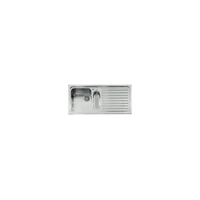 Alpes Lavello semifilo F 5109/1V1B1S con bacinella e gocciolatoio a destra in acciaio inox da 109x51 cm