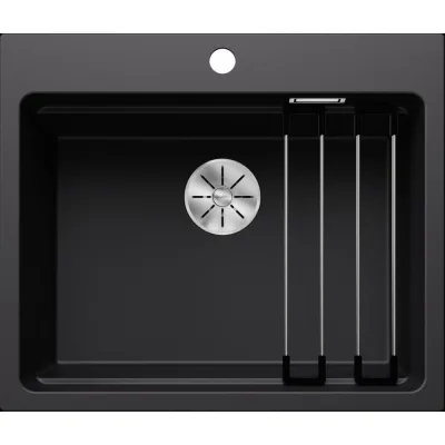 Blanco Lavello una vasca ETAGON 6 1525890 finitura nero da 60x51 cm - Sopratop