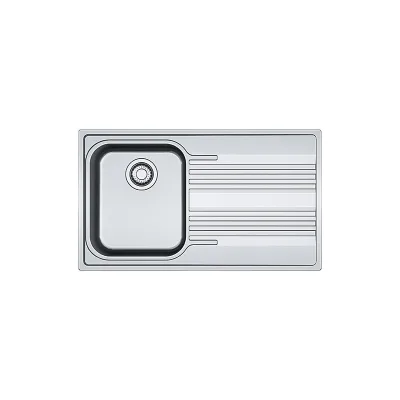 Franke: Lavello una vasca con gocciolatoio a destra Smart SRX 611-86 101.0356.760 finitura inox satinato da 86x50 cm