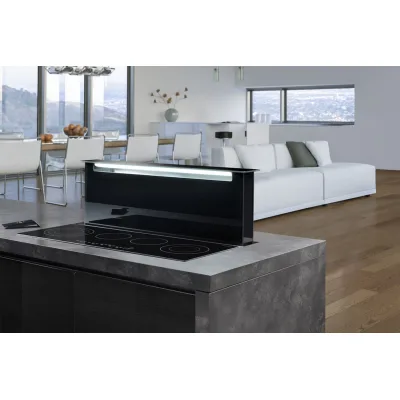 Airone Cappa downdraft Zaira finitura vetro nero da 90 cm - Senza motore