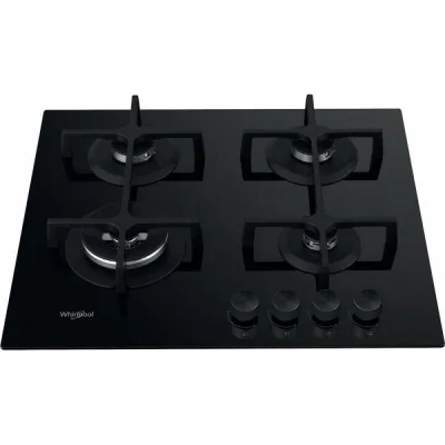 PRONTA CONSEGNA - Whirlpool Piano cottura a gas GOA 6423/NB1 finitura vetro nero da 60 cm