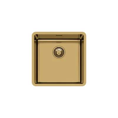 Foster Lavello una vasca 2156 889 finitura acciaio PVD gold da 44x44 cm - IN PROMOZIONE FINO AL 30/06