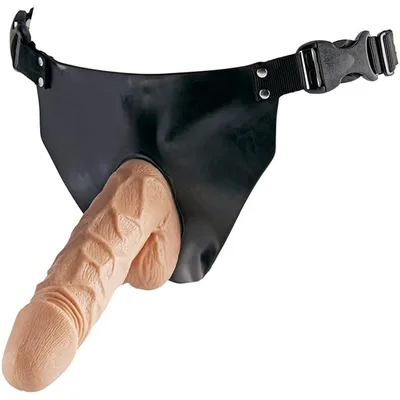 ToyJoy Super Woman Strap-On 18 cm con Dildo Anatomico PVC e Harness Nero Regolabile