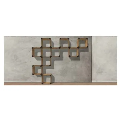 Altacorte Libreria fissa monofacciale Free con struttura in in legno da 300 cm e h. 250 cm