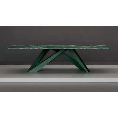 Bonaldo Tavolo fisso Big Table con struttura in metallo e piano in marmo da 200x100 cm - 10th Anniversary Special Edition