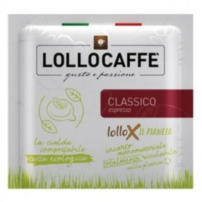 100 Cialde Miscela Classico Lollo Caffè ESE in carta 44mm