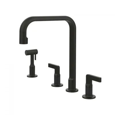 Gessi Miscelatore a 4 fori Inciso Collection 58703 187 finitura Aged Bronze
