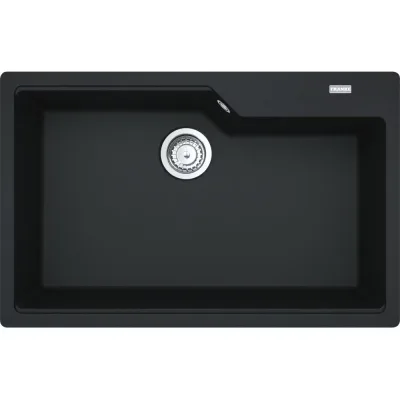 Franke: Lavello una vasca Vasche Sopratop Urban UBG 610-72 114.0686.801 finitura fragranite nero da 78x50 cm
