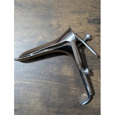 Speculum vaginale acciaio inseribile 9,5 cm giochi di ruolo doctor nurse medical