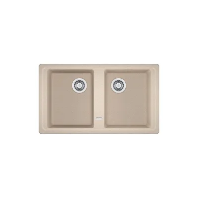 PRONTA CONSEGNA - Franke: Lavello due vasche Boston BFG 620 114.0276.153 finitura fragranite avena da 86x50 cm