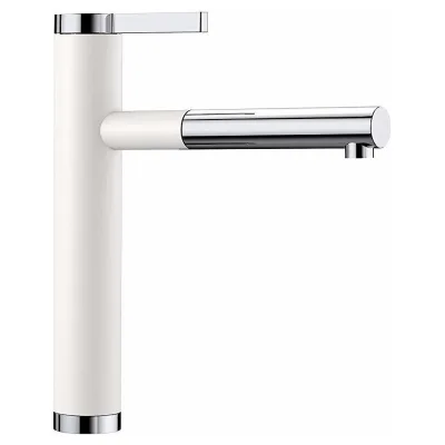 Blanco Miscelatore monocomando con doccetta estraibile LINEE-S 1518441 finitura bianco/cromato