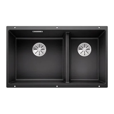 PRONTA CONSEGNA - Blanco | Lavello due vasche SUBLINE 430/270-U 1523151 finitura antracite da 75.5x46 cm - Sottotop