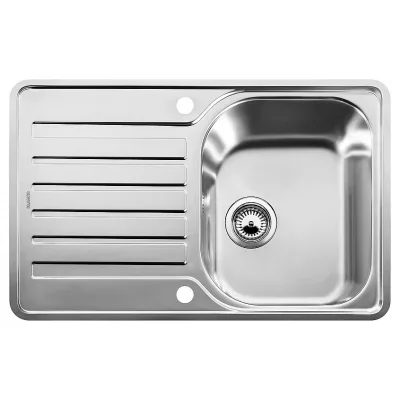 PRONTA CONSEGNA - Blanco | Lavello una vasca con gocciolatoio LANTOS 45 S-IF Compact 1619059 in acciaio inox da 76.8x48.8 cm - Sopratop/Filotop