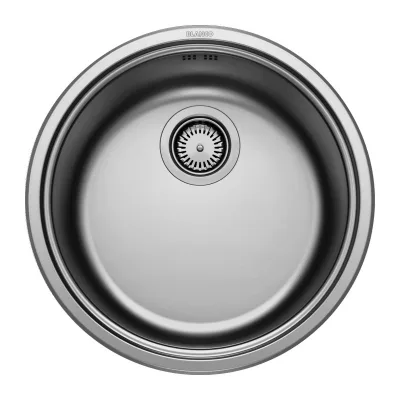 Blanco Lavello rotondo una vasca RONDOSOL 1613306 in acciaio inox da Ø46 cm - Sopratop