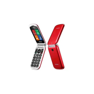 BRONDI STONE+ DUAL SIM 2.4" CLAMSHELL FLIP ATTIVO FOTOCAMERA TASTI CHIAMATA DIRETTA TORCIA ITALIA RED