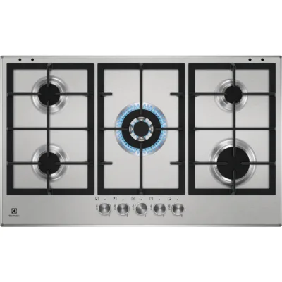 Electrolux Piano cottura a gas Slim Profile KGS9536SX finitura inox da 86 cm