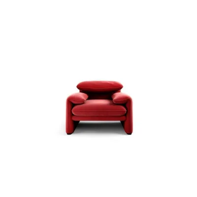 Cassina Poltrona Maralunga 50 con rivestimento in pelle Nabuk - Edizione Limitata
