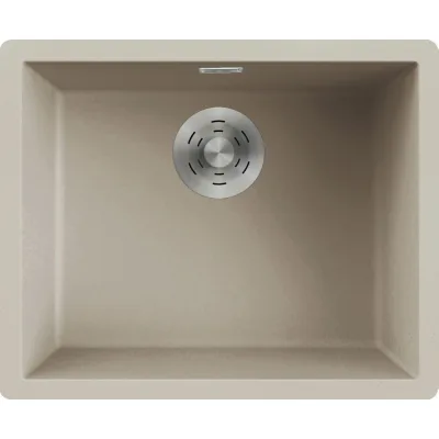 Elleci Lavello una vasca ZEN 105 LKZ10595 finitura composito K95 champagne da 55.6x45.6 cm
