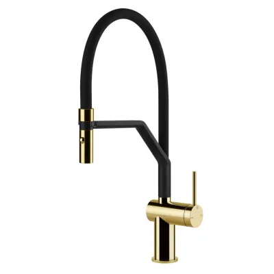 Gessi Miscelatore semi pro monocomando con doccetta estraibile Inedito Collection 60429 246 finitura Gold PVD - IN PROMOZIONE FINO AL 6/07