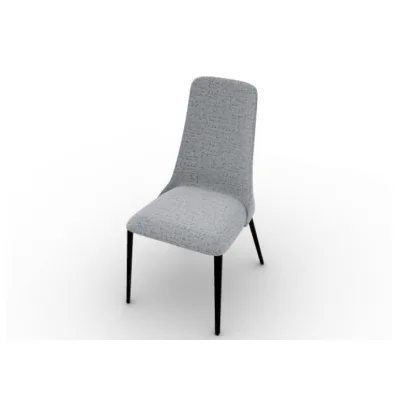 Calligaris OUTLET Sedia Etoile CS1424 con struttura in metallo P15 nero opaco e seduta in tessuto A03 Denver corda
