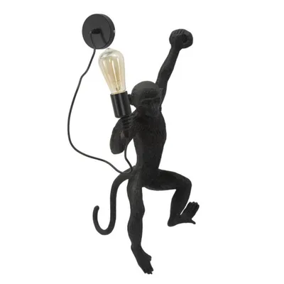 LAMPADA DA MURO MONKEY NERA CM 32X32X64