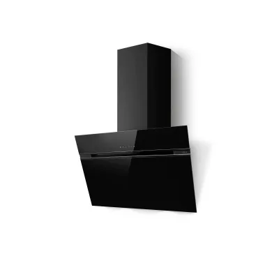 Elica Cappa aspirante a parete STRIPE @ BL/A/90 PRF0199706 finitura vetro nero da 90 cm